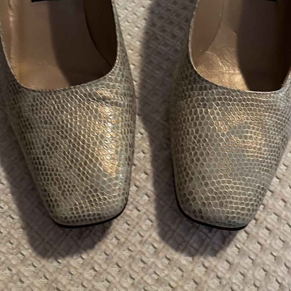 Stuart Weitzman Platino Washed Python Embossed He… - image 4